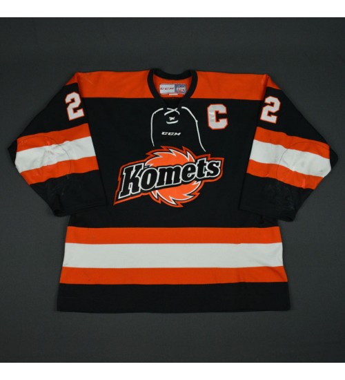 Custom ECHL 2016 Fort Wayne Komets 22 Jamie Schaafsma Hockey Jersey Black